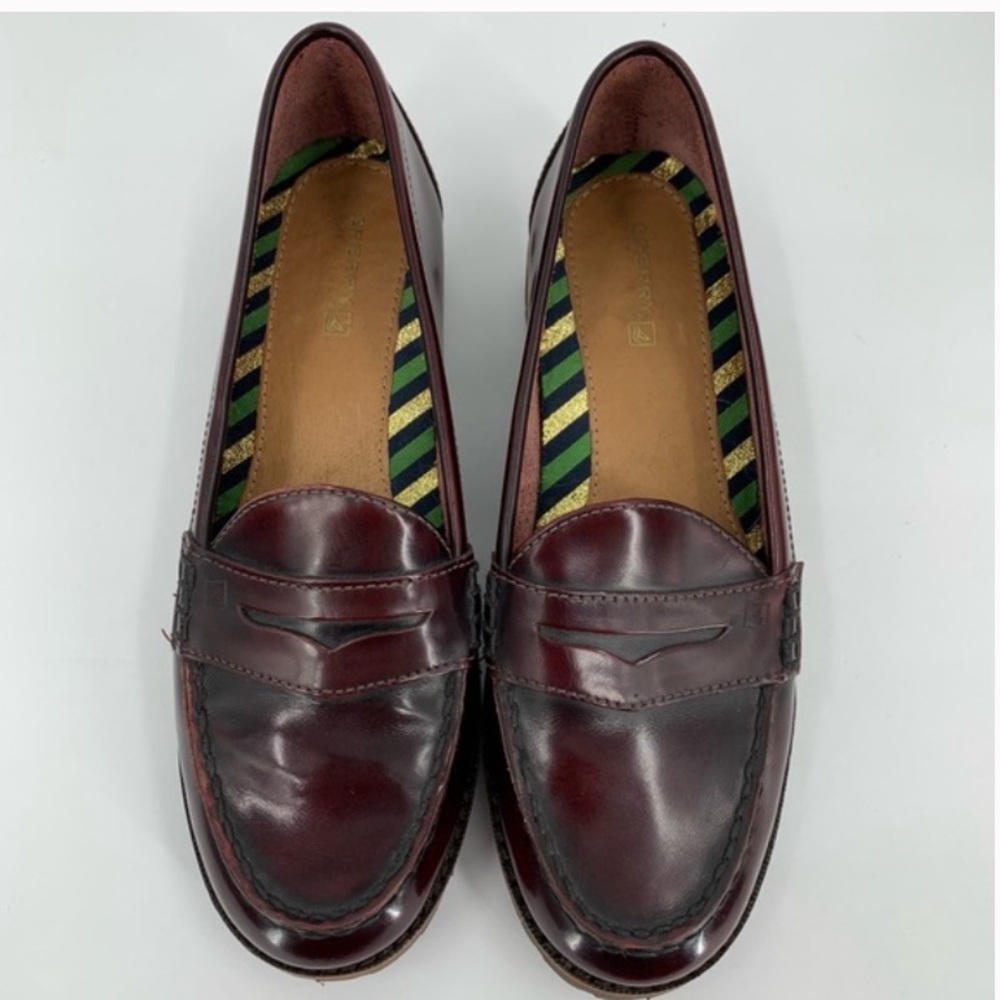 Sperry Winsor Topsider patent penny loafer cordova